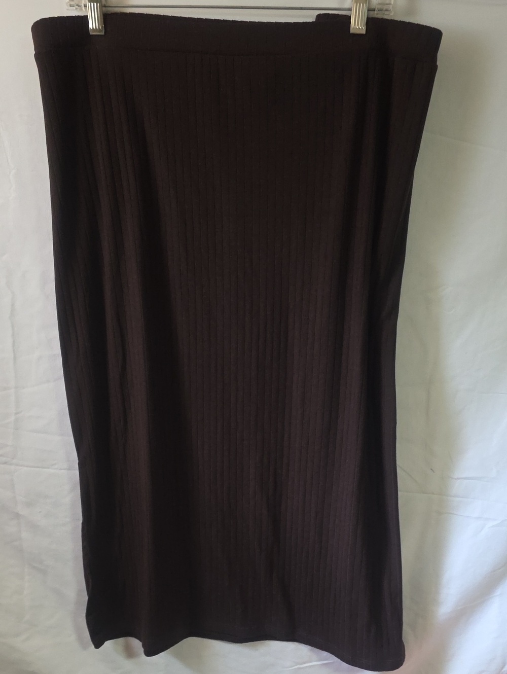LuLaRoe Brown Ribbed Midi Skirt